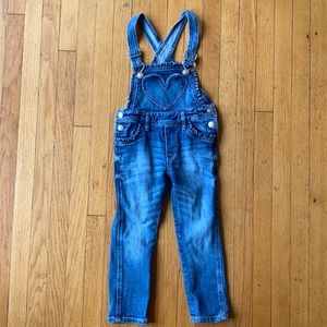 Denim overall with frills details